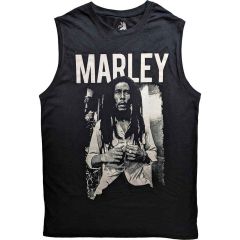 Bob Marley: Marley B&W - Black T-Shirt