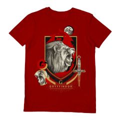 Harry Potter: Gryffindor Animal Crest Cardinal Red T-Shirt