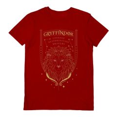 Harry Potter: Gryffindor Crest Modern Cardinal Red T-Shirt