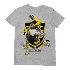 Harry Potter: Hufflepuff Animal Crest Sports Grey T-Shirt