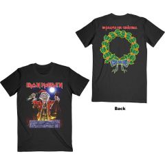 Iron Maiden: No Prayer For Christmas (Back Print) - Black T-Shirt