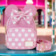 Loungefly Disney: Minnie Straw Mini Convertible Bag