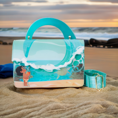 Loungefly Disney: Moana Ocean Waves Handle Crossbody Bag