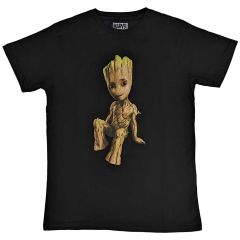 Marvel Comics: Guardians of the Galaxy Groot Perch - Black T-Shirt