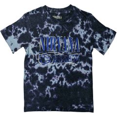 Nirvana: Nevermind Wavy Logo (Dip Dye, Dye Wash) - Purple T-Shirt