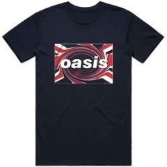 Oasis: Union Jack - Navy Blue T-Shirt