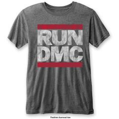 Run DMC: DMC Logo (Burnout) - Charcoal Grey T-Shirt