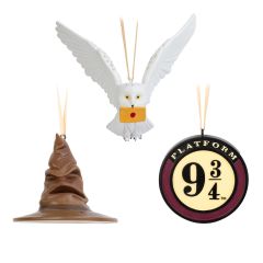 Harry Potter: Christmas Decorations (Hedwig, Platform 9 3/4, Sorting Hat) Preorder