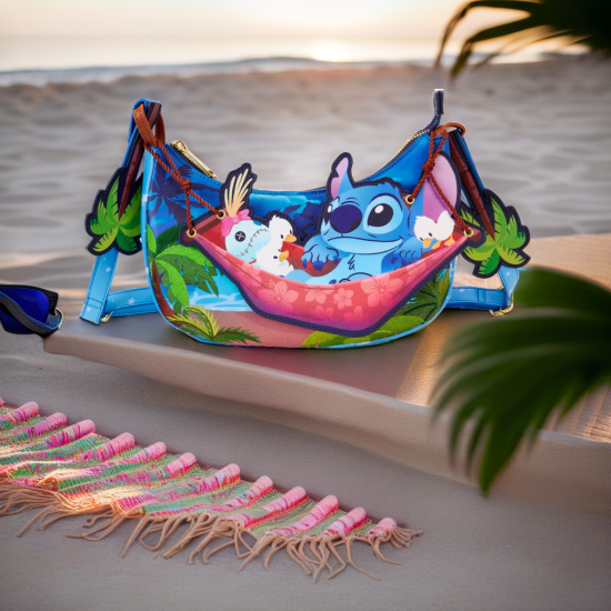 Loungefly: Disney Stitch Camping Cuties Hammock Crossbody Bag