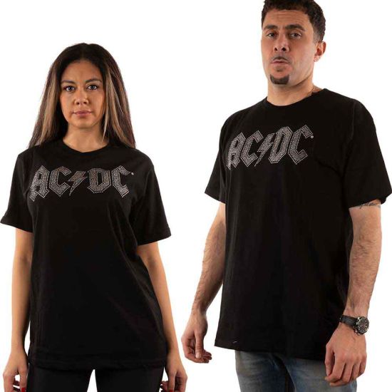 AC/DC: Logo (Embellished) - Black T-Shirt