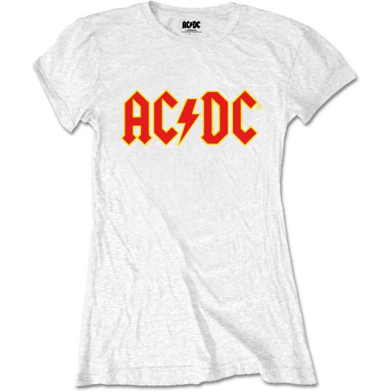 AC/DC: Logo - Ladies White T-Shirt