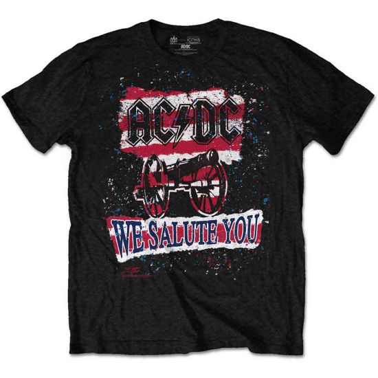 AC/DC: We Salute You Stripe - Black T-Shirt