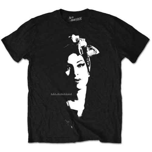 Amy Winehouse: Scarf Portrait - Black T-Shirt