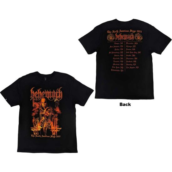 Behemoth: North American Tour '22 Puppet Master (Back Print) - Black T-Shirt