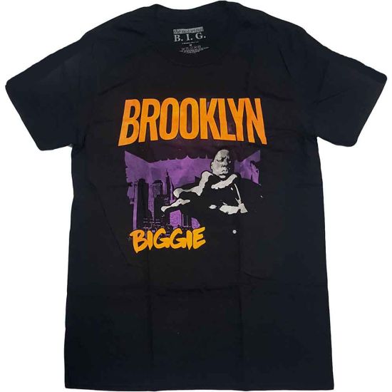 Biggie Smalls: Brooklyn Orange - Black T-Shirt