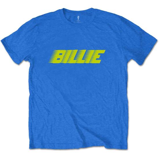 Billie Eilish: Racer Logo - Mid Blue T-Shirt