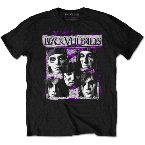 Black Veil Brides: Grunge Faces - Black T-Shirt