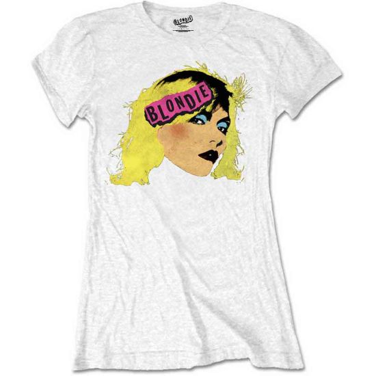 Blondie: Punk Logo - Ladies White T-Shirt