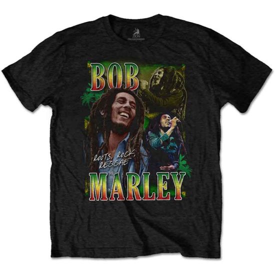 Bob Marley: Roots, Rock, Reggae Homage - Black T-Shirt
