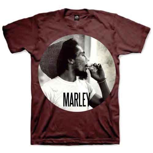 Bob Marley: Smokin Circle - Brown T-Shirt