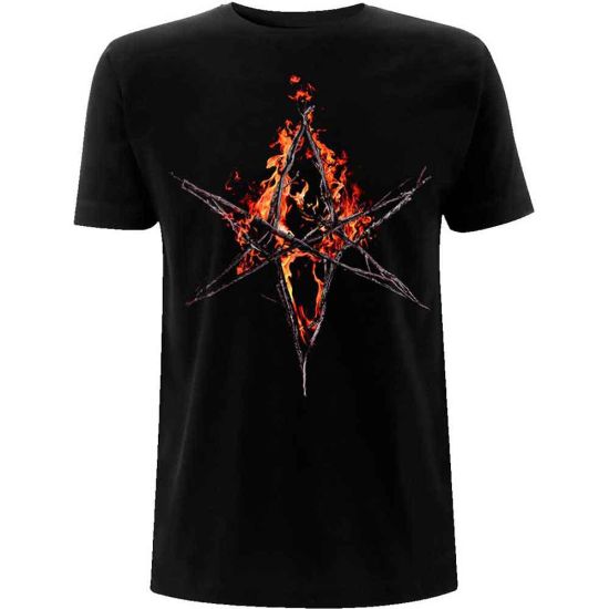 Bring Me The Horizon: Flaming Hex - Black T-Shirt
