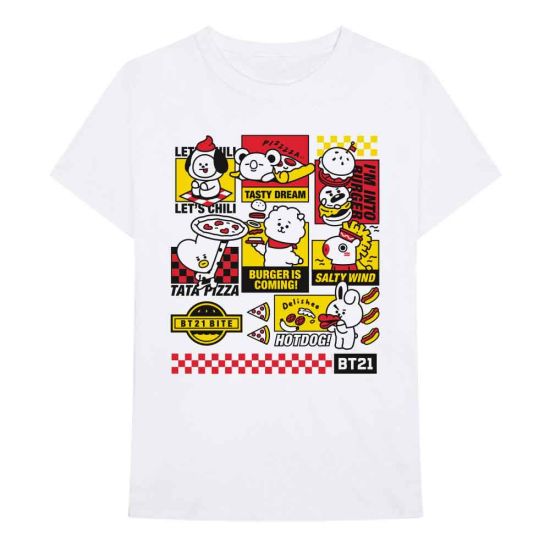 BT21: Bite Fast Food - White T-Shirt