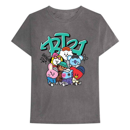 BT21: Street Mood Group - Charcoal Grey T-Shirt