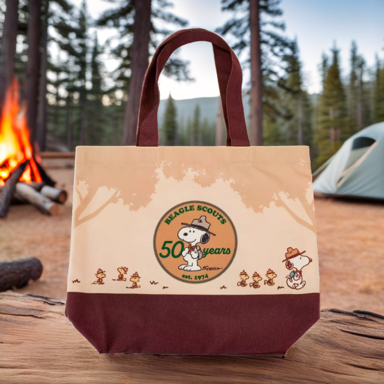 Loungefly: Peanuts Beagle Scouts 50th Anniversary Canvas Tote Bag