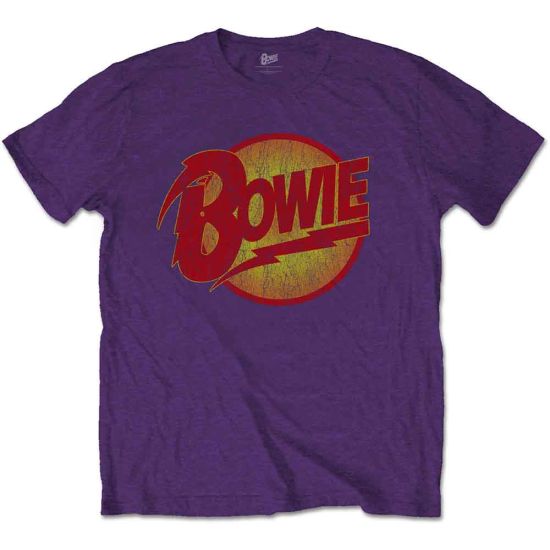 David Bowie: Vintage Diamond Dogs Logo - Purple T-Shirt