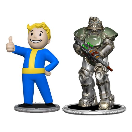 Fallout: T-51 & Vault Boy (Classic) Mini Figures 2-Pack Set (7cm) Preorder