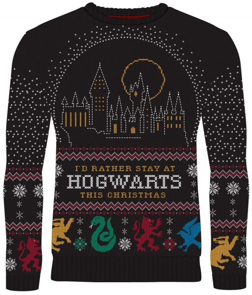 duizend wijk Ingrijpen Buy the Harry Potter Hogwarts Ugly Christmas Sweater (Free Shipping) -  Merchoid