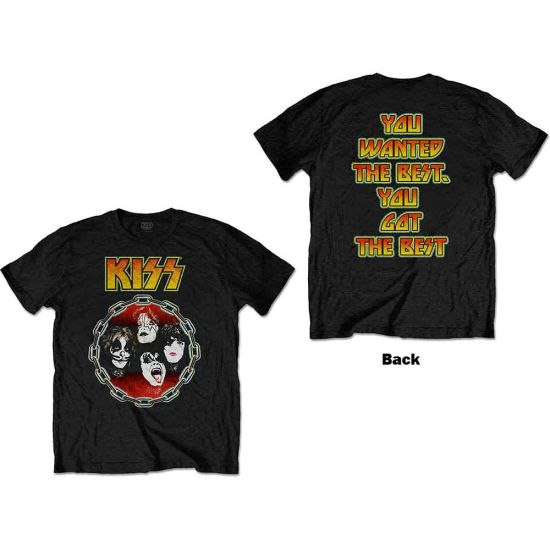 KISS: You Wanted The Best (Back Print) - Black T-Shirt