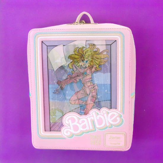 Loungefly Barbie: 65th Anniversary Doll Box Triple Lenticular Mini Backpack