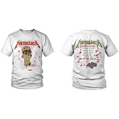 Metallica: One Landmine (Back Print) - White T-Shirt