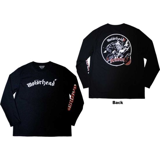 Motorhead: Bomber (Back Print, Sleeve Print) - Black Long Sleeve T-Shirt