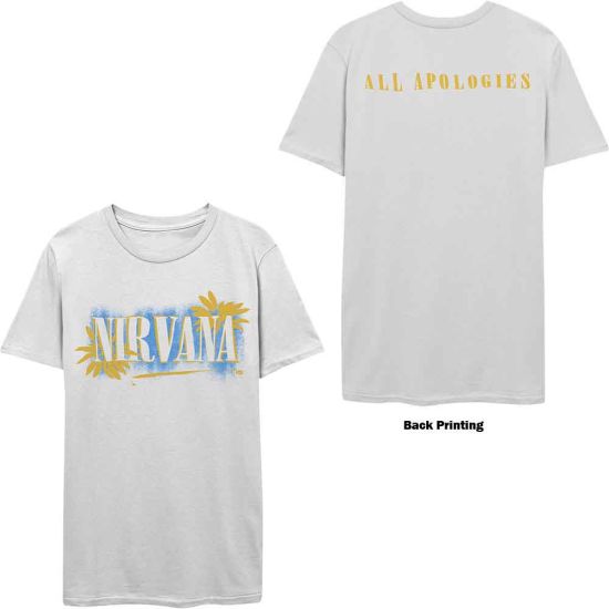 Nirvana: All Apologies (Back Print) - White T-Shirt