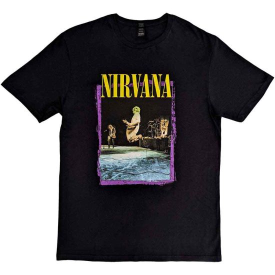 Nirvana: Stage Jump - Black T-Shirt