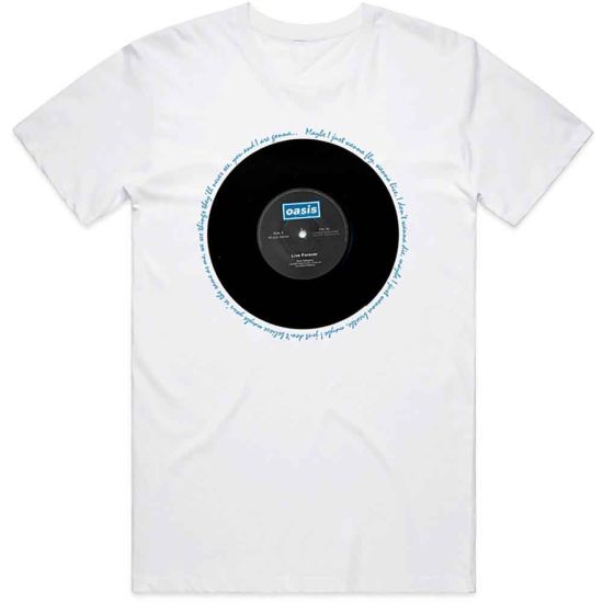 Oasis: Live Forever Single - White T-Shirt