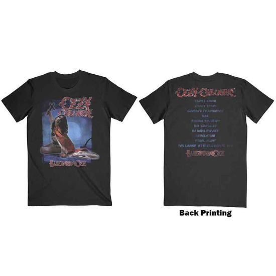 Ozzy Osbourne: Blizzard of Ozz Track list (Back Print) - Black T-Shirt