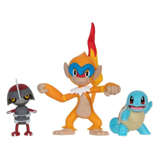 Pokémon: Pawniard, Squirtle #1, Monferno Battle Figure Set 3-Pack (5cm) Preorder