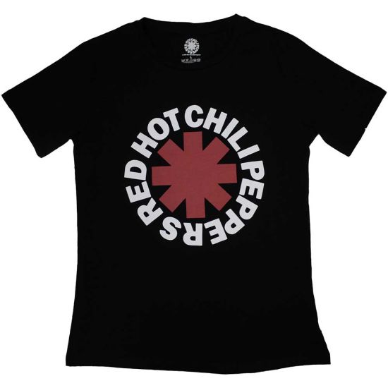 Red Hot Chili Peppers: Classic Asterisk - Ladies Black T-Shirt