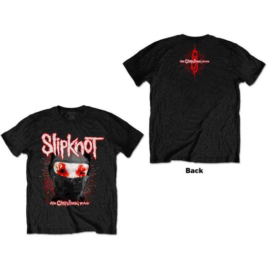 Slipknot: Chapeltown Rag Mask (Back Print) - Black T-Shirt