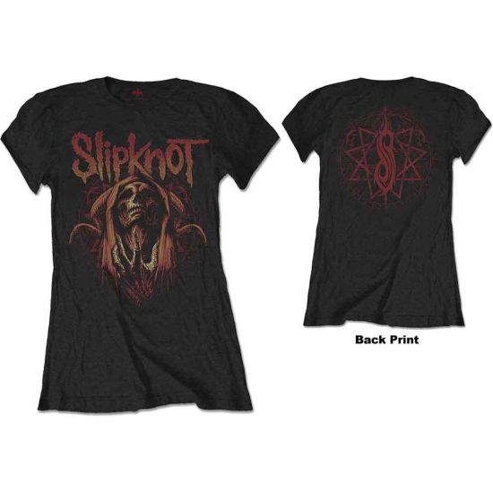Slipknot: Evil Witch (Back Print) - Ladies Black T-Shirt