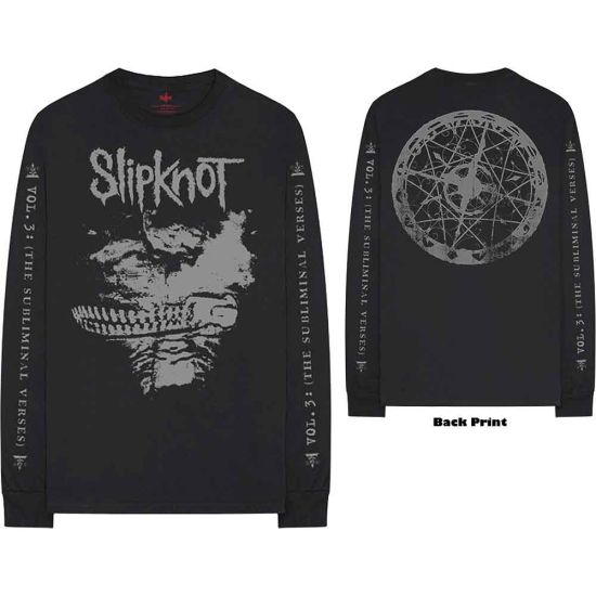 Slipknot: Subliminal Verses (Back Print, Sleeve Print) - Black T-Shirt