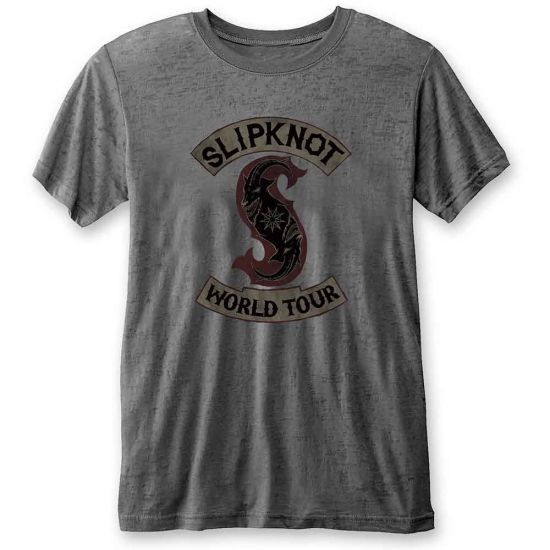 Slipknot: World Tour (Burnout) - Charcoal Grey T-Shirt