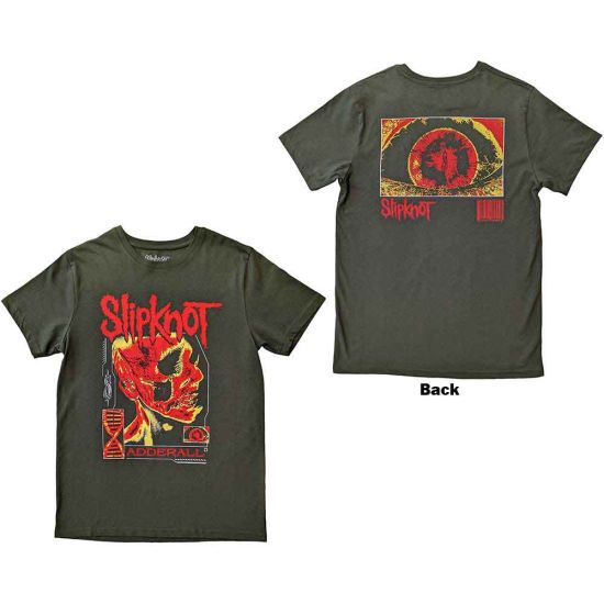 Slipknot: Zombie (Back Print) - Green T-Shirt