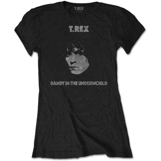 T-Rex: Dandy - Ladies Black T-Shirt