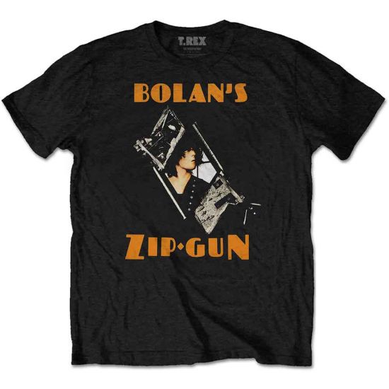 T-Rex: Zip Gun - Black T-Shirt