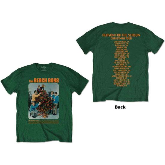 The Beach Boys: Xmas Album (Back Print) - Green T-Shirt
