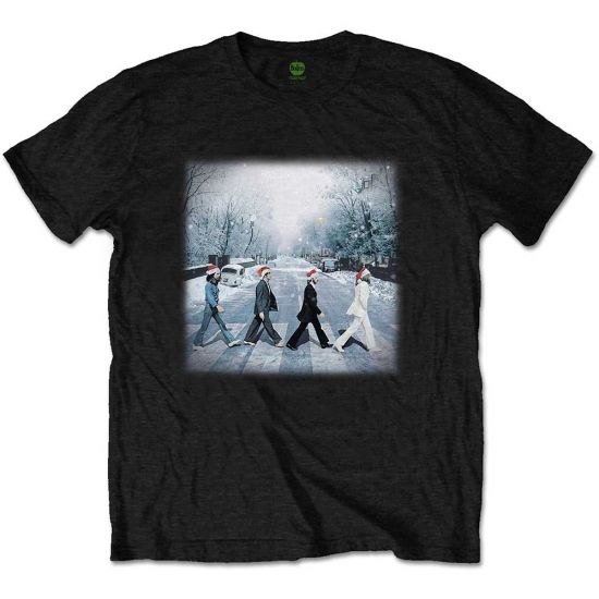 The Beatles: Abbey Christmas - Black T-Shirt